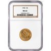 Image 1 : 1906 $5 Liberty Head Half Eagle Gold Coin NGC MS62