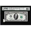 Image 1 : 1950D $10 Federal Reserve Note Butterfly Fold ERROR PMG Gem Uncirculated 66EPQ