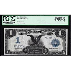 1899 $1 Black Eagle Silver Certificate Note Fr.230 PCGS Superb Gem New 67PPQ