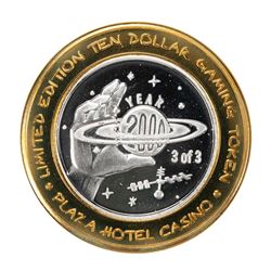 .999 Silver Plaza Hotel & Casino Nevada $10 Gaming Token Limited Edition
