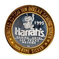 .999 Silver Harrah's Las Vegas, Nevada $10 Casino Limited Edition Gaming Token