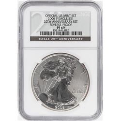 2006-P $1 Reverse Proof American Silver Eagle Coin NGC PF69