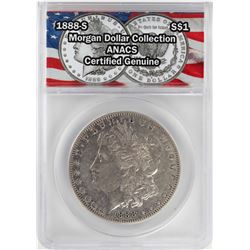 1888-S $1 Morgan Silver Dollar Coin ANACS Certified Genuine