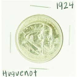 1924 Huguenot - Walloon Tercentenary Commemorative Half Dollar Coin