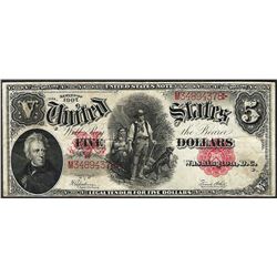 1907 $5 Woodchopper Legal Tender Note