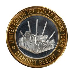 .999 Silver Stardust Resort Las Vegas $10 Casino Gaming Token Limited Edition