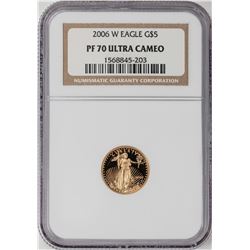 2006-W Proof $5 American Gold Eagle Coin NGC PF70 Ultra Cameo