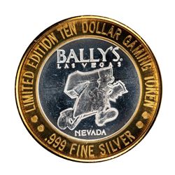 .999 Silver Ballys Las Vegas $10 Casino Limited Edition Gaming Token