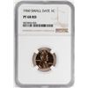 Image 1 : 1960 Small Date Proof Lincoln Memorial Cent Coin NGC PF68RD