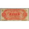 Image 2 : 1800's $5 Citizens Bank Louisiana New Orleans, LA Obsolete Banknote