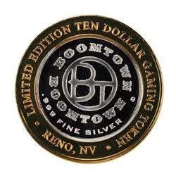 .999 Fine Silver Boomtown Reno, Nevada $10 Limited Edition Gaming Token