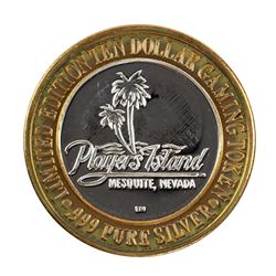 .999 Fine Silver Players Island Casino $10 Casino Limited Edition Gaming Token