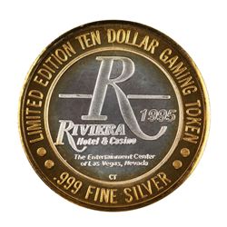 .999 Silver Riviera Hotel & Casino Las Vegas $10 Casino Limited Edition Gaming Token
