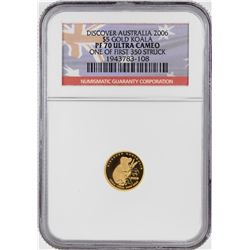 2006 $5 Australia Proof Koala Gold Coin NGC PF70 Ultra Cameo