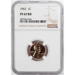 1962 Proof Lincoln Memorial Cent Coin NGC PF67RD