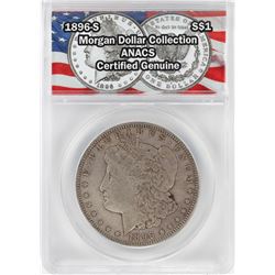 1896-S $1 Morgan Silver Dollar Coin ANACS Certified Genuine