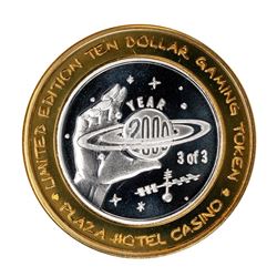 .999 Silver Plaza Hotel & Casino Nevada $10 Gaming Token Limited Edition