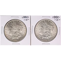 Lot of (2) 1880-O $1 Morgan Silver Dollar Coins