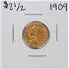 Image 1 : 1909 $2 1/2 Indian Head Quarter Eagle Gold Coin