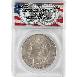 1904-O $1 Morgan Silver Dollar Coin ANACS Certified Genuine