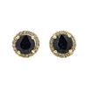 Image 1 : 14KT Yellow Gold 2.38 ctw Sapphire and Diamond Earrings