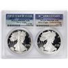 Image 1 : 1986-S & 2016-W $1 Proof American Silver Eagle Coin Set PCGS PR69DCAM