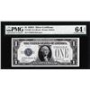 Image 1 : 1928A $1 Funnyback Silver Certificate Note Fr.1601 PMG Choice Uncirculated 64EPQ