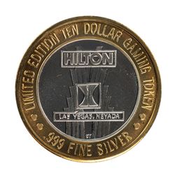 .999 Silver Hilton Las Vegas, Nevada $10 Casino Limited Edition Gaming Token