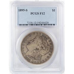 1895-S $1 Morgan Silver Dollar Coin PCGS F12