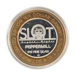 .999 Fine Silver Peppermill Reno, Nevada $10 Limited Edition Gaming Token