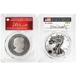 2019 Pride of Nations American Eagle & Canadian Maple Leaf Coin Set PCGS PR70 Signed