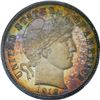 Image 2 : 1912 Proof Barber Dime Coin PCGS PR65 Amazing Toning
