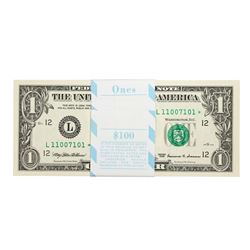 Pack of (100) Consecutive 1999 $1 Federal Reserve STAR Notes San Francisco
