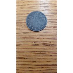 1896 Canada 1 cent piece