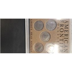 American Frontier Collection Liberty Head Nickels Coin Set