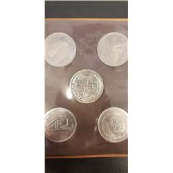 Set of 5 Albertan Commemorative Medalions