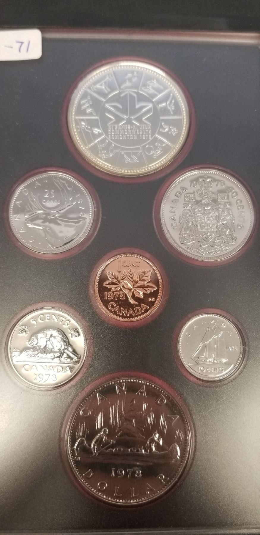 1978 Commonwealth Games 7Piece Coin Set