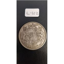 Canadian Half Dollar 1946 Centre of 6