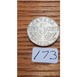1925 Canada 5 cent piece