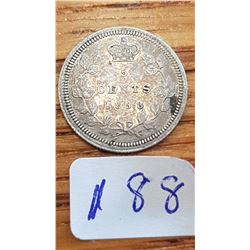 1858 Canada 5 cent piece