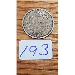1880-H Canada 5 cent piece