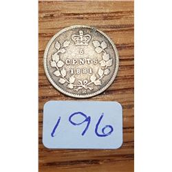 1881-H Canada 5 cent piece