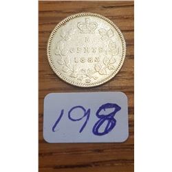 1883-H Canada 5 cent piece