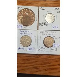 4 ea misc. coins