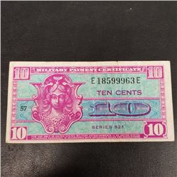 USA 521 Military payment certificate ten cents