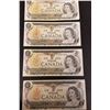 Image 1 : Canadian $1 Bill 1973 Quantity 4