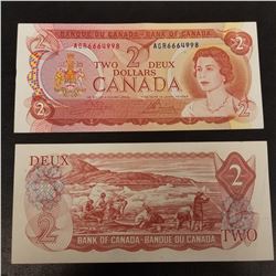 Canadian $2 Bill 1974 Quantity 4