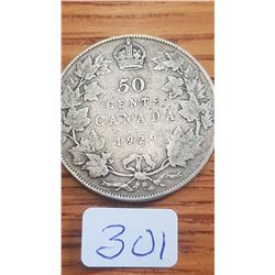1929 Canada 50 cent piece