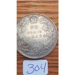 1936 Canada 50 cent piece