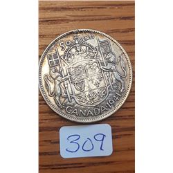 1941 Canada 50 cent piece